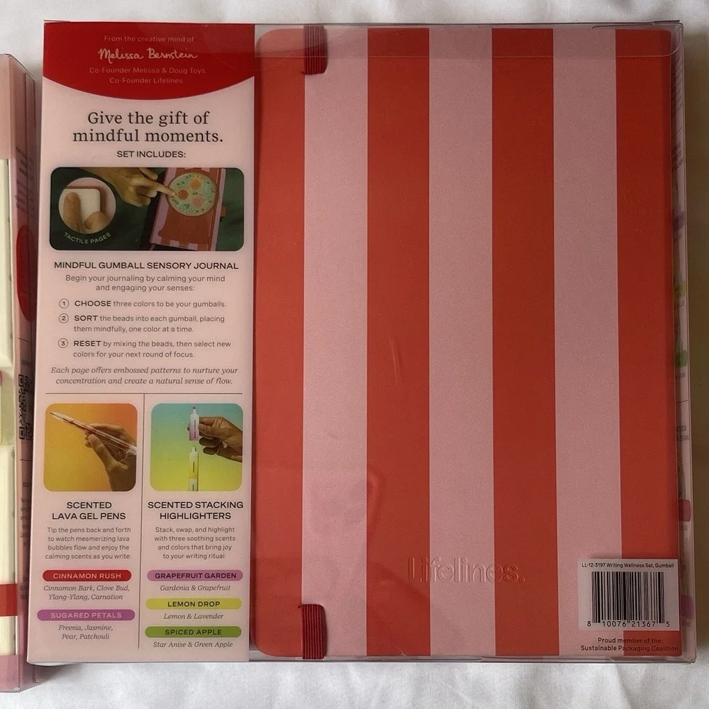 Lifelines Writing Wellness Gift Journal Set - Gumball - New